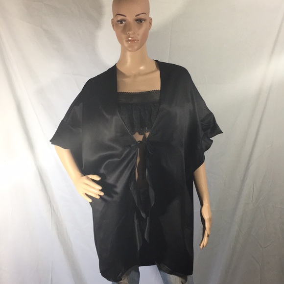 Victoria Secret Black Silk Robe - Picture 5 of 5